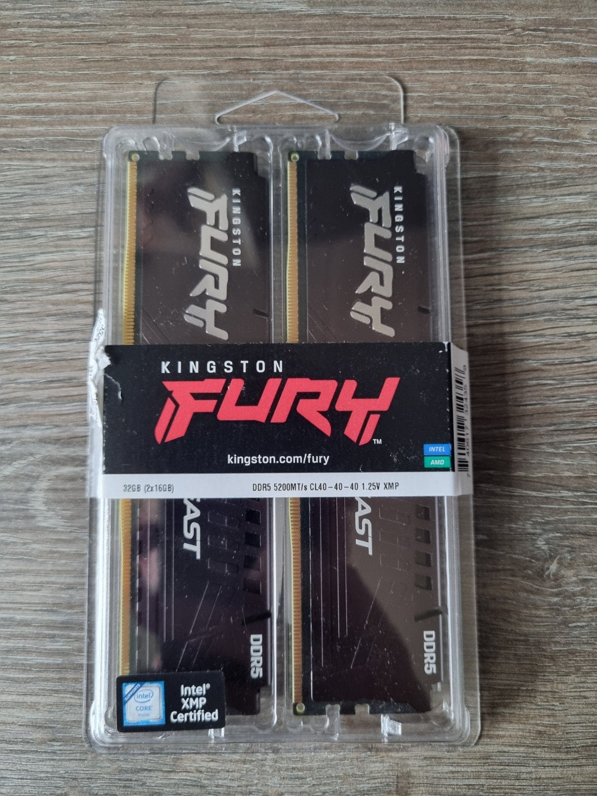 DDR5 5200MHz 32GB (2x16GB) RAM Kingston FURY Beast, 32 GB, Ophalen of Verzenden, Zo goed als nieuw, Desktop