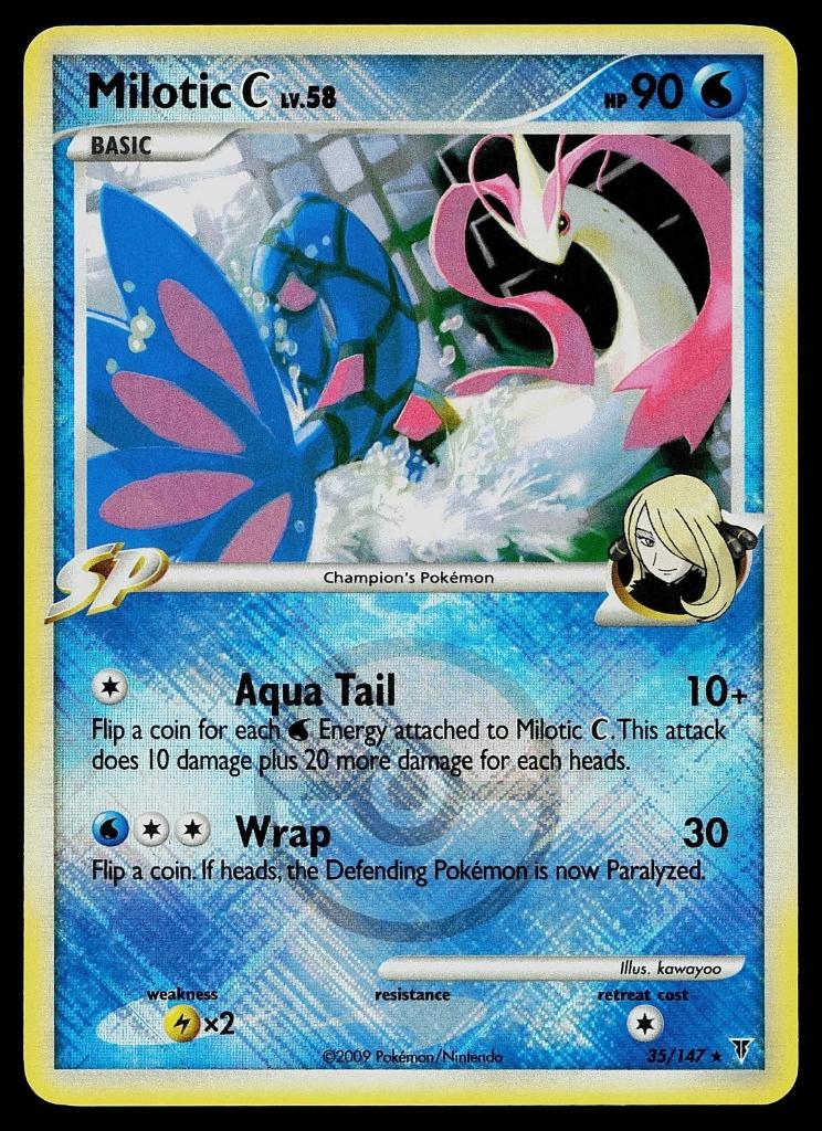 Pokemon Milotic C (League Promo)  35/147 Reverse Holo, Ophalen of Verzenden, Zo goed als nieuw, Losse kaart, Foil