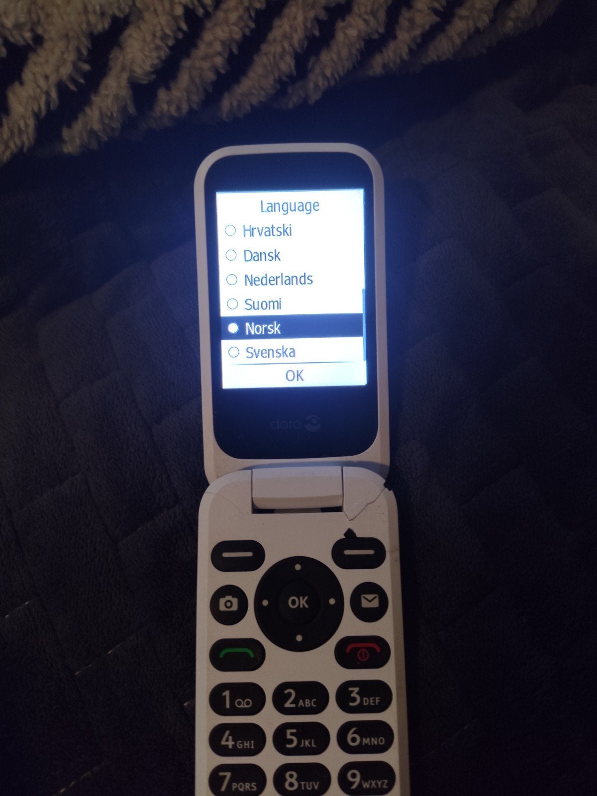 Senioren telefoon, Ophalen, Zwart, Inklapmodel