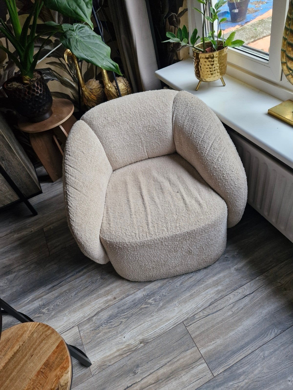 by fonQ Jane Fauteuil - Beige aankoopbon aanwezig, Ophalen of Verzenden, Zo goed als nieuw, Minder dan 50 cm
