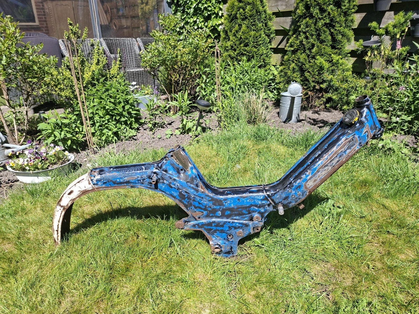 Puch frame zonder kenteken, Ophalen