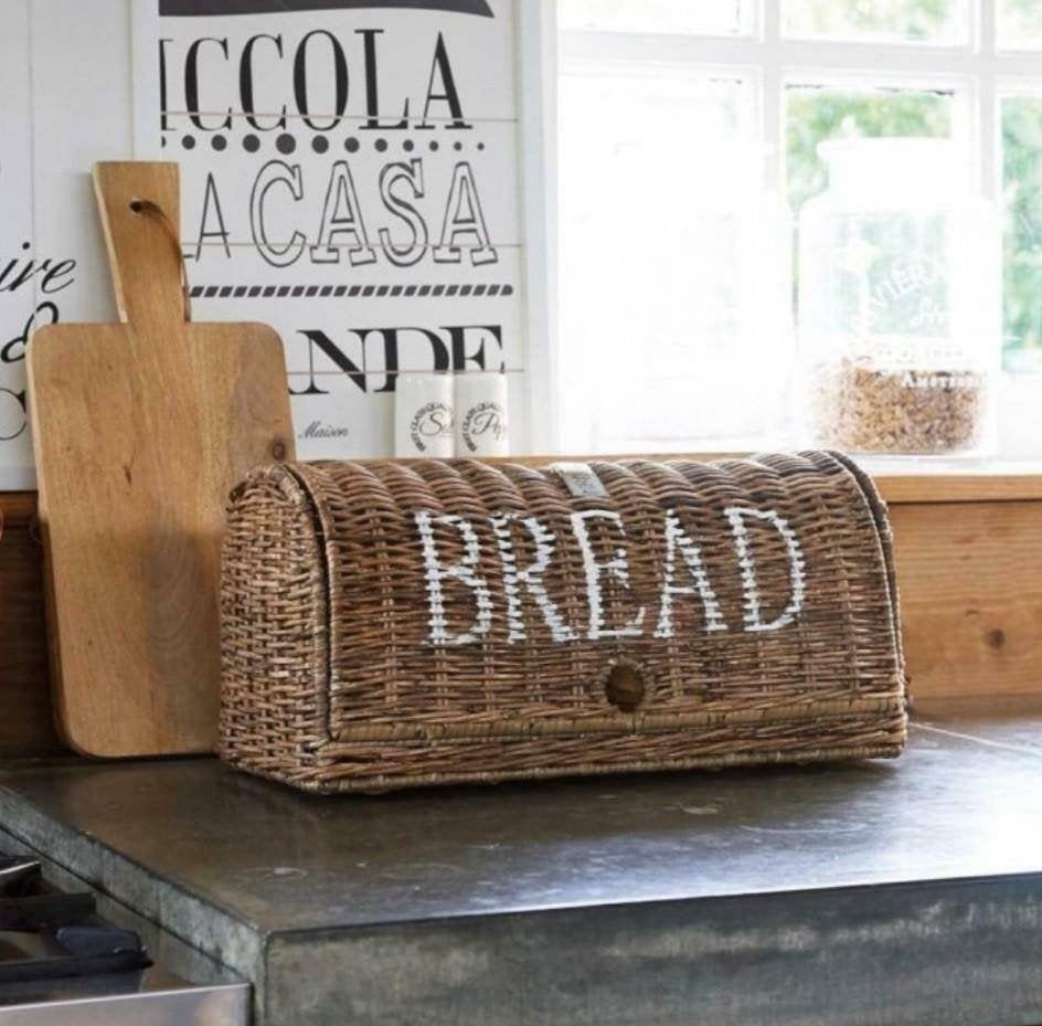 Riviera Maison Rattan Broodmand Bread Box Broodtrommel, Verzenden, Broodtrommel, Bruin, Riviera Maison