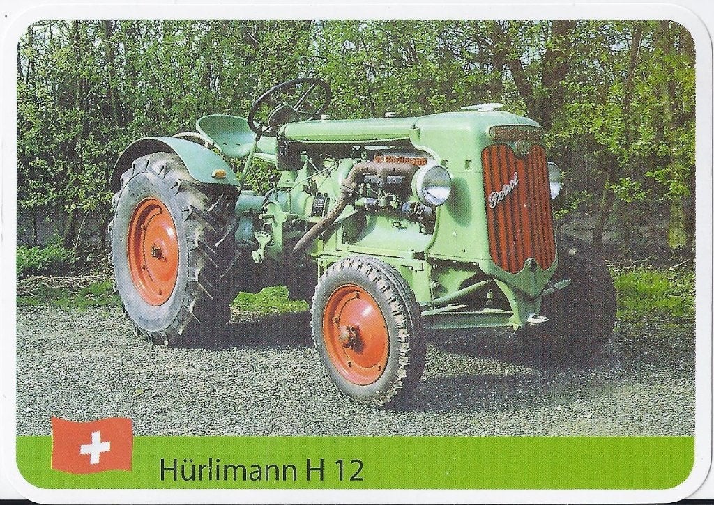 Ab8 verzamelkaart traktor hurlimann h 12, Verzamelen, Ophalen of Verzenden, Zo goed als nieuw, Auto's