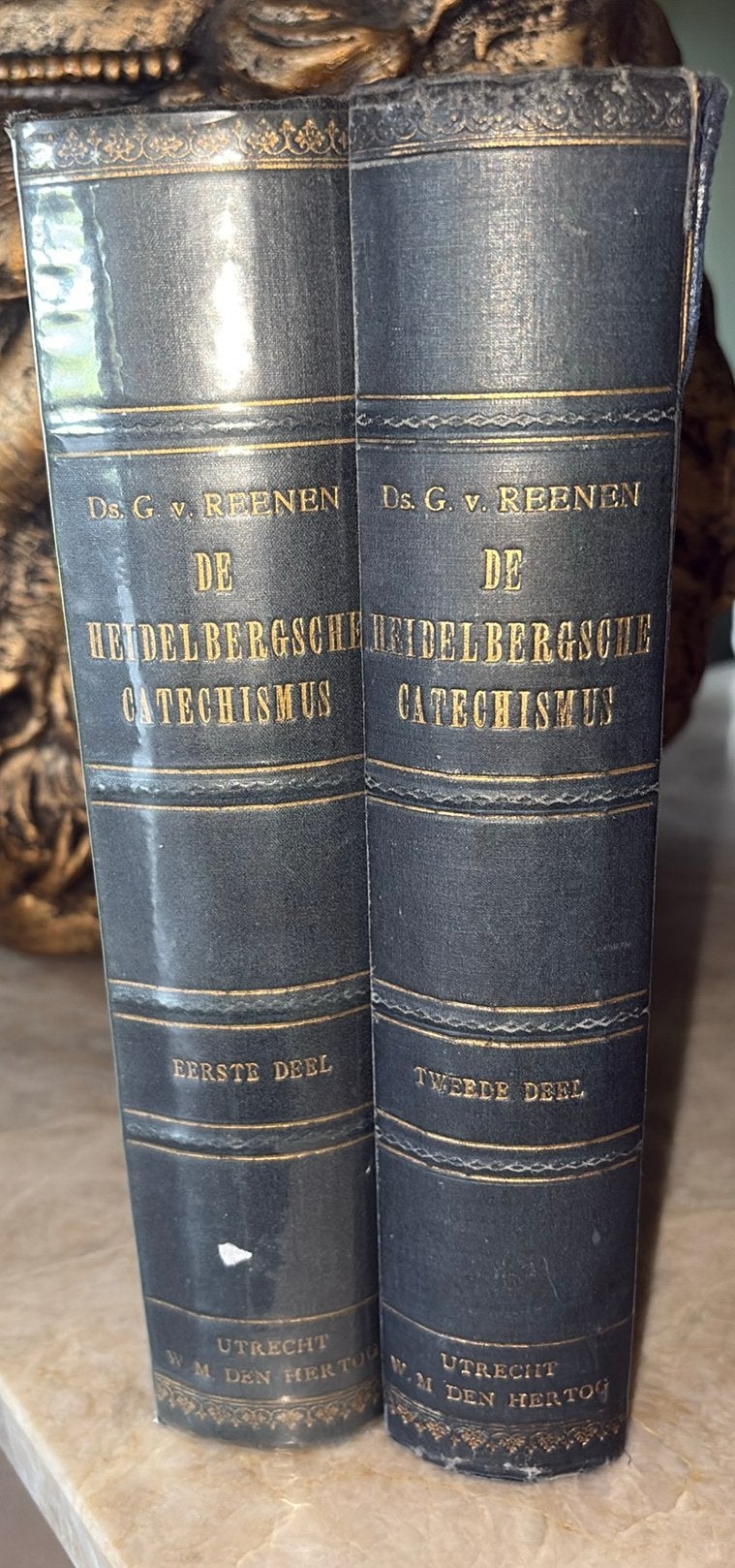 Ds G van Reenen Heidelbergsche Catechismus deel 1 en 2, Ophalen of Verzenden, Gelezen