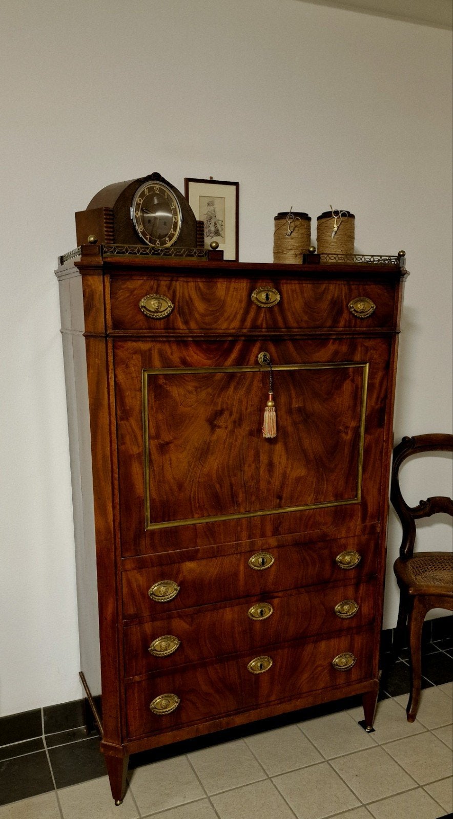 Unieke Empire Secretaire - Originele Staat + Certificaat, Ophalen