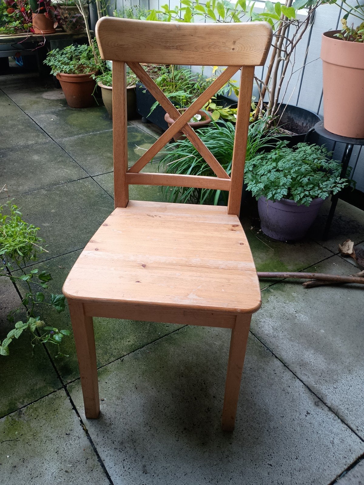 Houten Eetkamerstoel Ikea, Ophalen, Gebruikt, Bruin, Eén