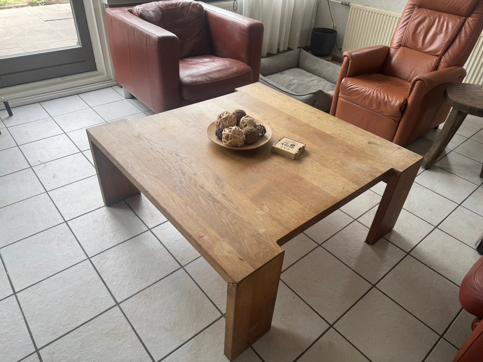Salontafel teak, Huis en Inrichting, Ophalen, Gebruikt, 100 tot 150 cm, 100 tot 150 cm