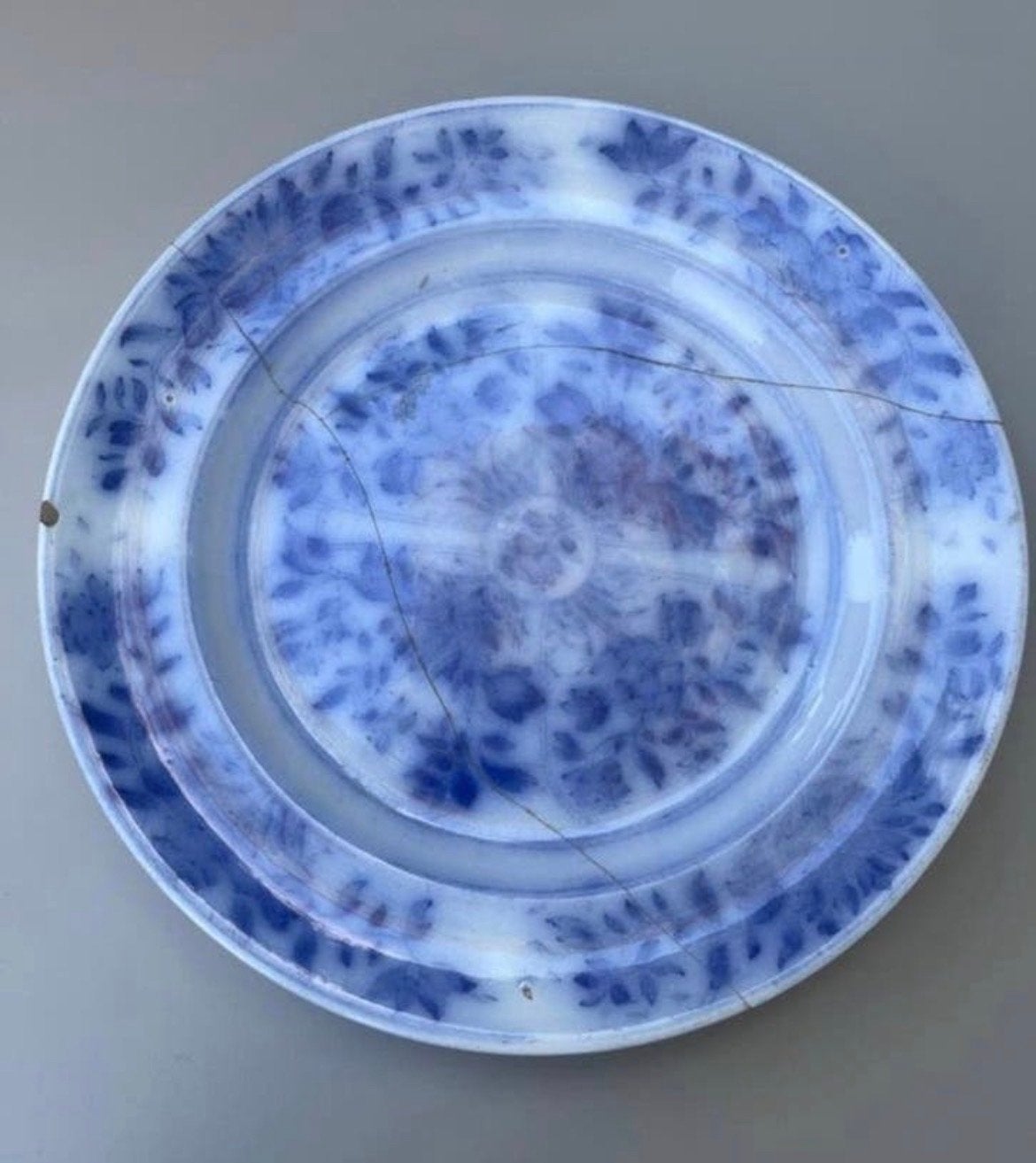 Antiek P. Regout Mikado bord (1881-1892) - Blauw-wit decor, Verzenden