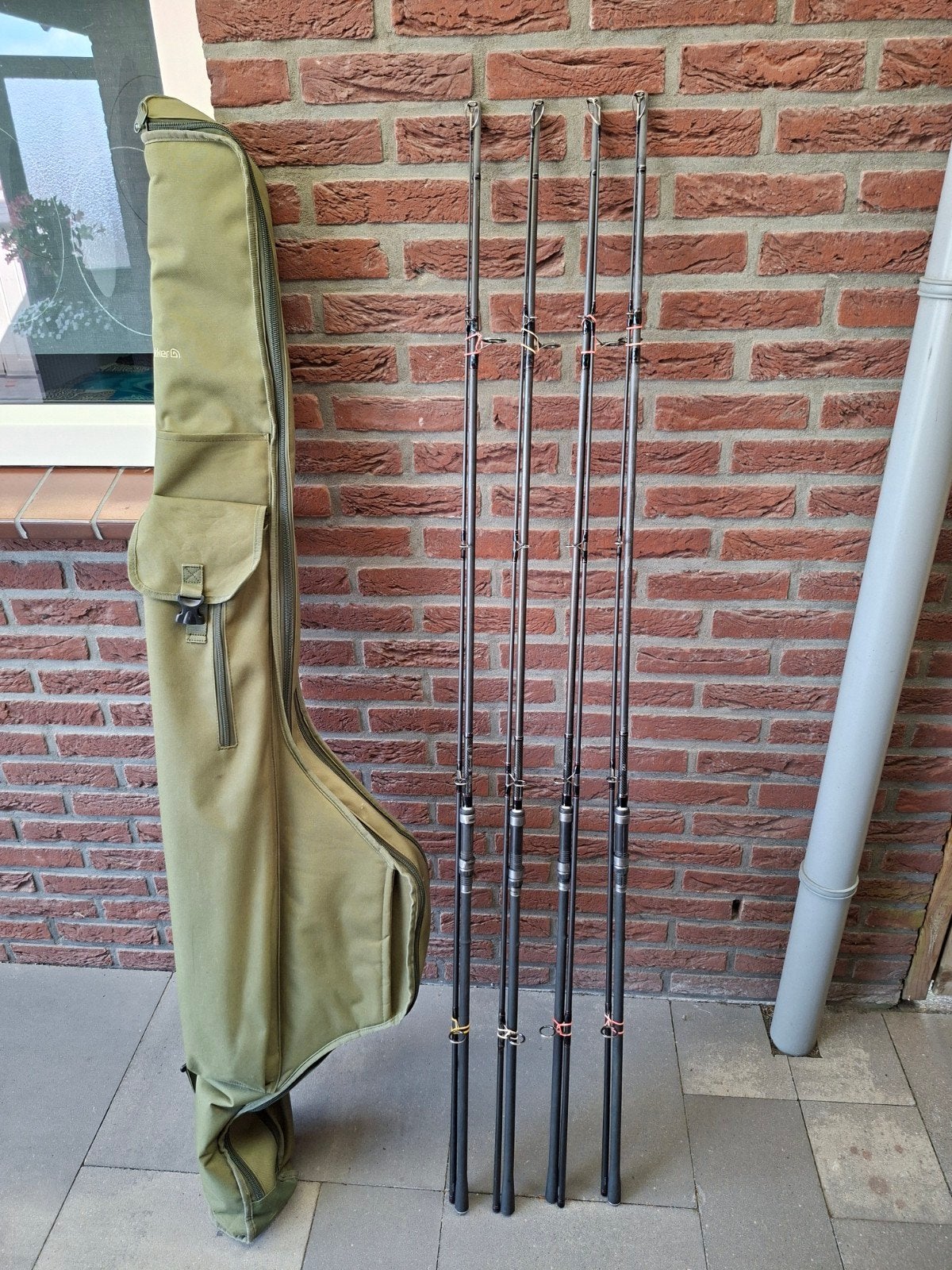 4 x  Shimano 10ft TX2 Karperhengels ., Watersport en Boten, Hengelsport | Karpervissen, Ophalen, Gebruikt, Werphengel