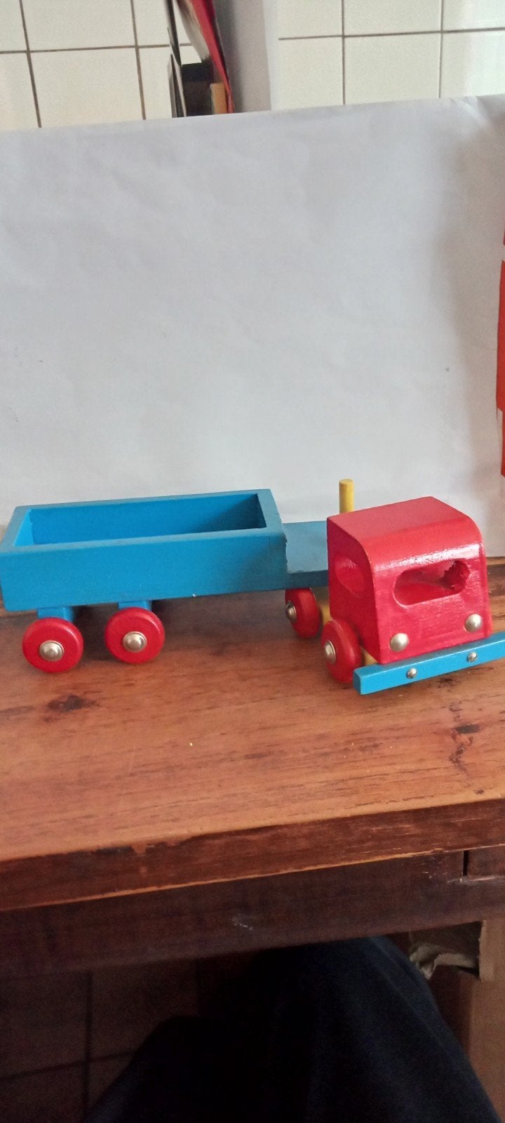 Partij vintage houten speelgoed Heros jaren '70, Ophalen of Verzenden, Gebruikt