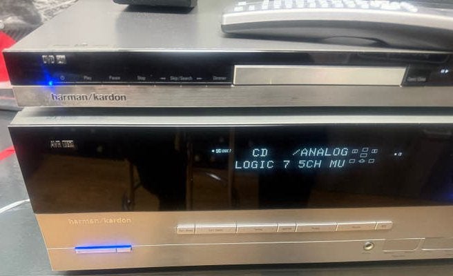 Harman Kardon Home Cinema Set met Bose Acoustimass 5, Gebruikt, 2.1-systeem, 70 watt of meer, Dvd-speler