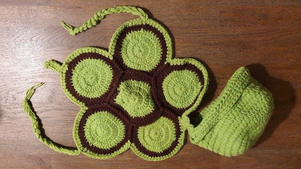 Gehaakte baby kledingset schildpad (nieuw), Ophalen of Verzenden, Nieuw