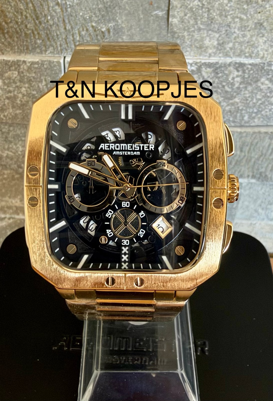 AEROMEISTER CUBIC CHRONO TWV649€! 💯%NIEUW, ORIGINEEL, Ophalen of Verzenden, Nieuw