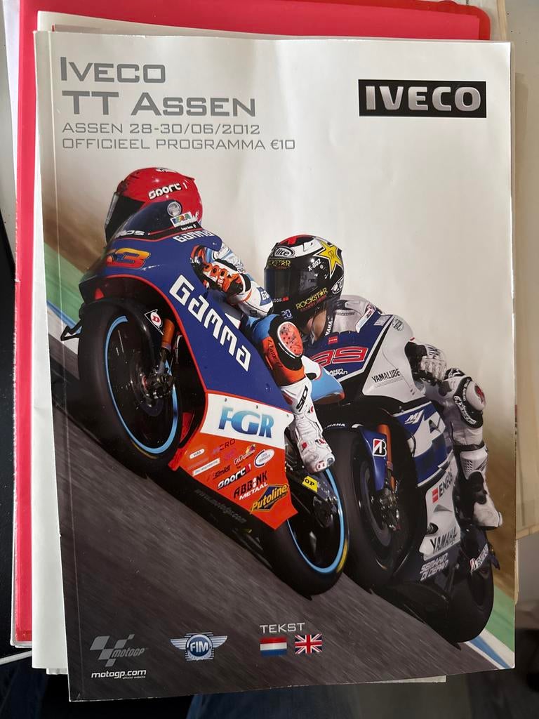 Iveco TT Assen 2012 Officieel Programma, Ophalen of Verzenden, Zo goed als nieuw, Sport en Vrije tijd