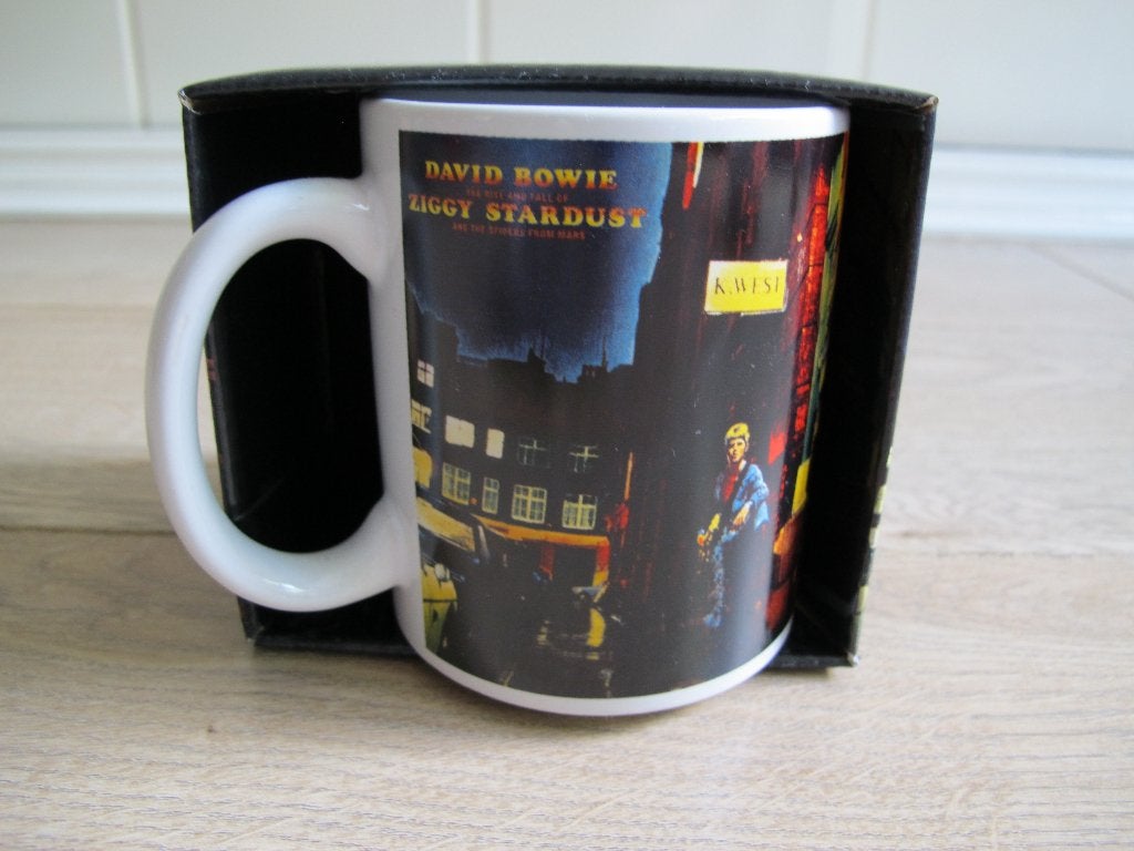 Nieuw in doos David Bowie Ziggy Stardust officieel merchan., Overige merken, Keramiek, Nieuw, Overige stijlen