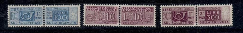 B142A) 1946 Italie pakketzegels oa Mi 77 en 79 €2050 fake, Verzenden, Postfris