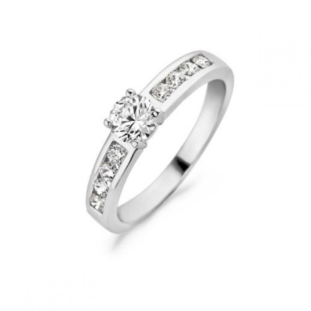 BLUSH 1126WZI WITGOUDEN RING MET ZIRKONIA, Info@juwelier-van-soest.nl, Wit, Nieuw, Ophalen of Verzenden