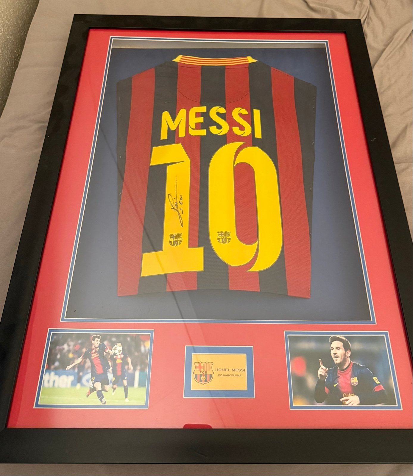 Ingelijst gesigneerd Messi shirt - FC Barcelona, Ophalen, Zo goed als nieuw, Buitenlandse clubs, Shirt