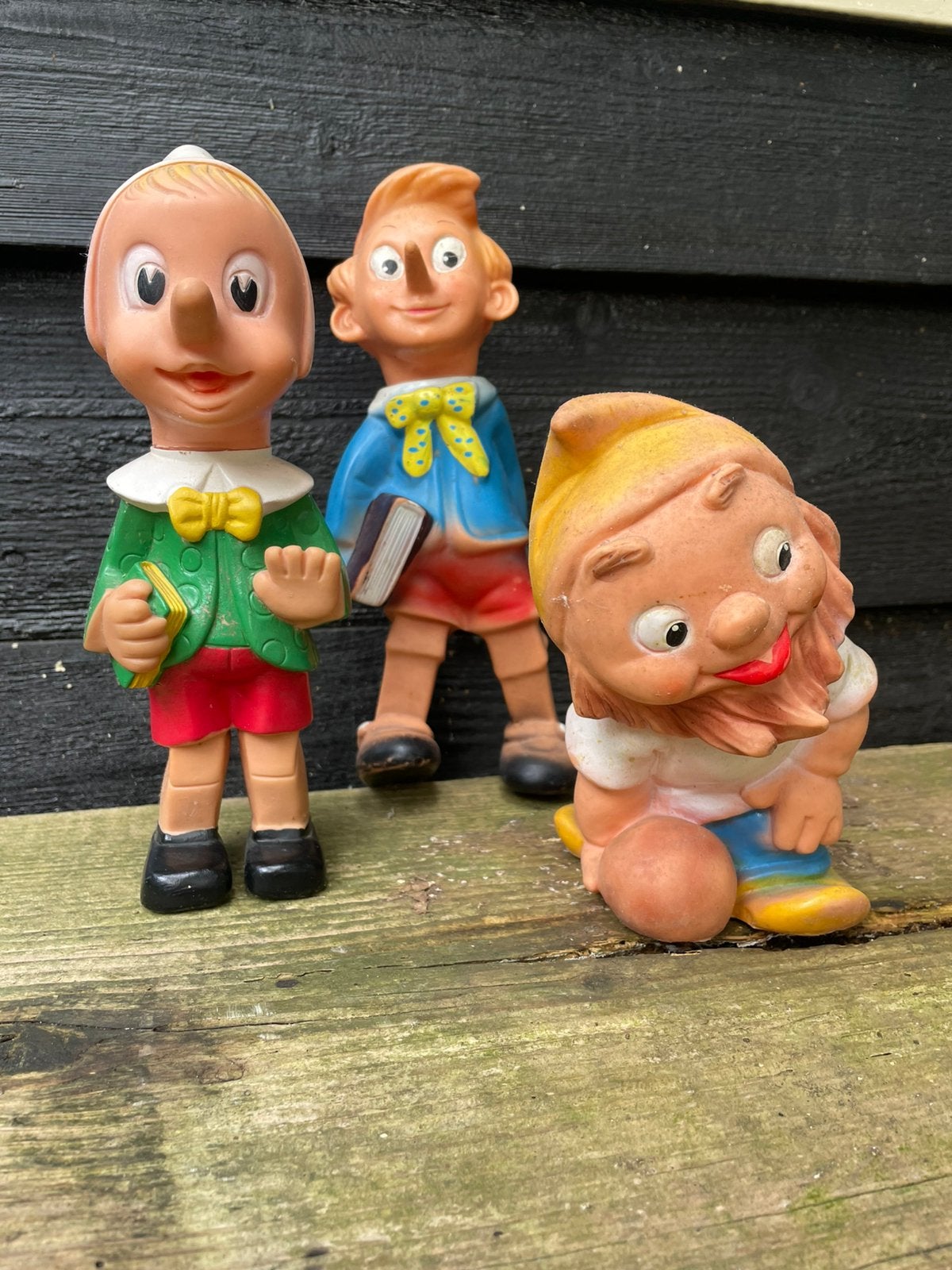 Vintage rubbertoys, ledraplastic pieppopjes, Verzamelen, Ophalen of Verzenden, Gebruikt