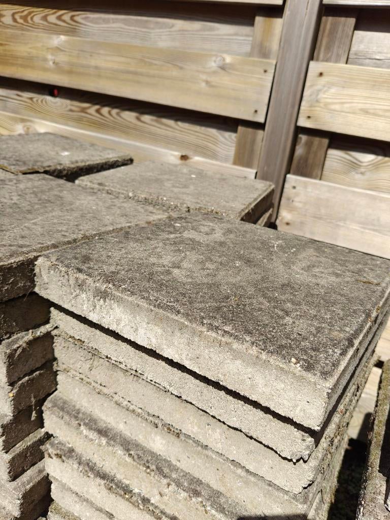 GRATIS afhalen, terrastegels 30x30cm, 62 stuks, Ophalen, Gebruikt, Minder dan 5 m², Beton