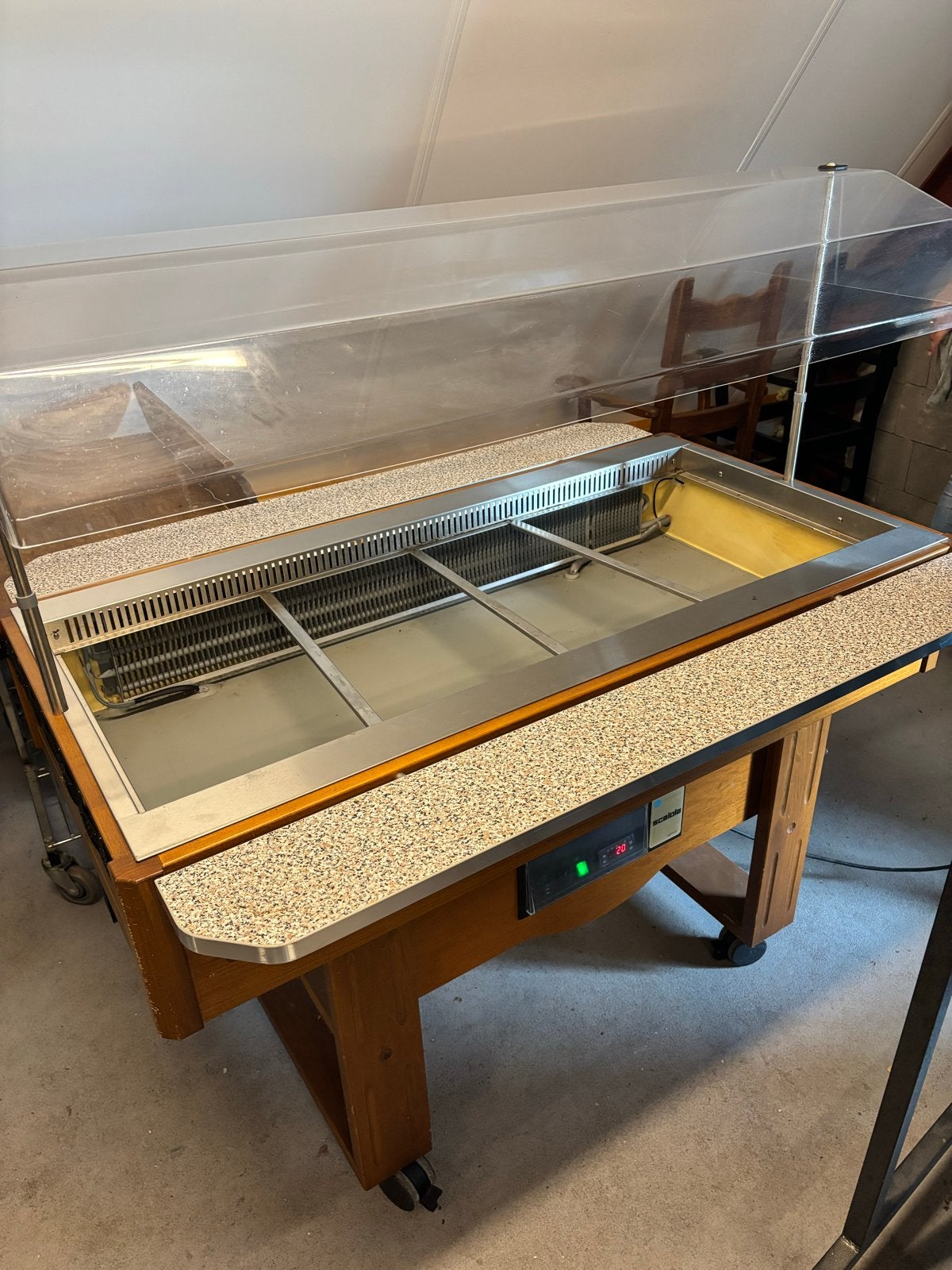 Scaiola Koelvitrine op Wielen - Saladebar GN1/1, Ophalen of Verzenden, Gebruikt, Barinrichting