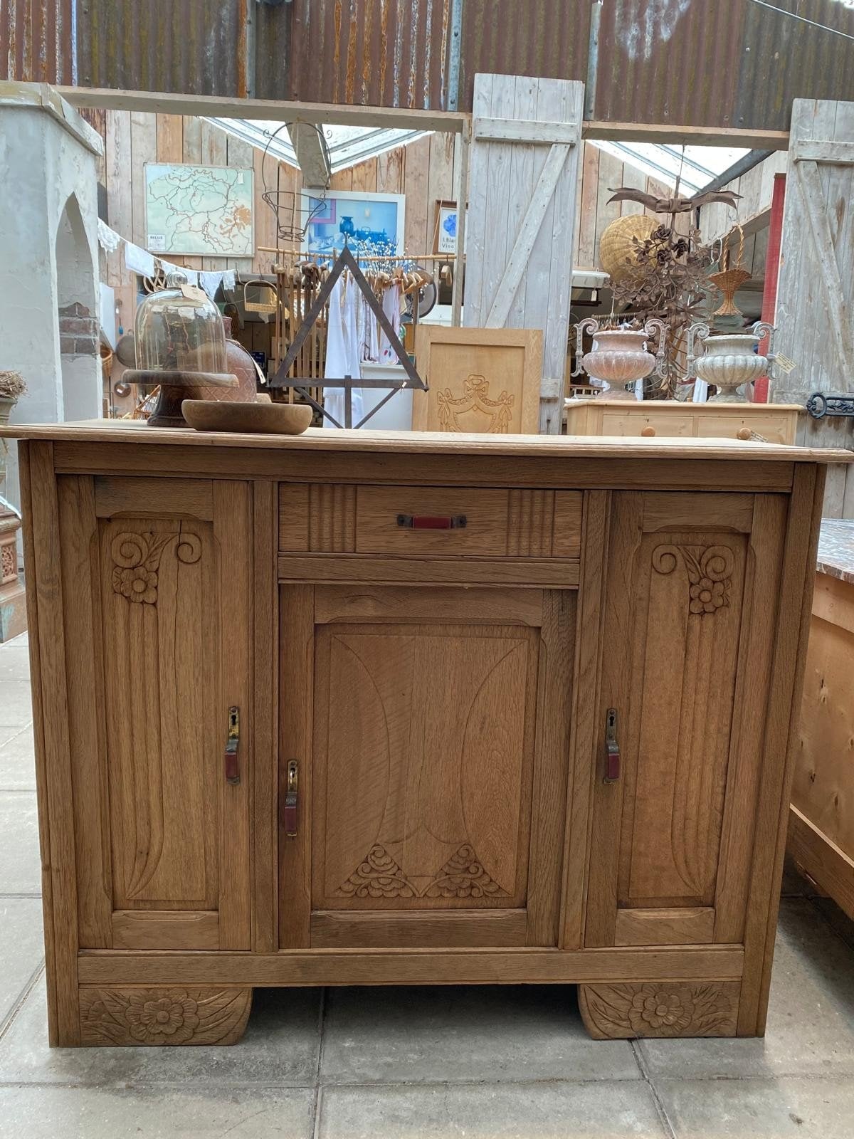 Art Nouveau Franse kast dressoir, Ophalen