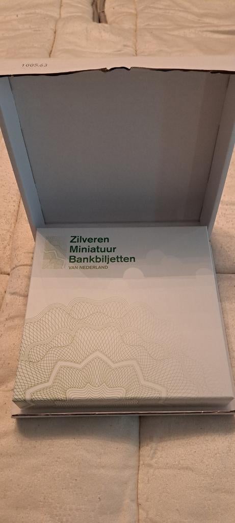 Zilveren miniatuur bankbiljetten, Ophalen of Verzenden, Zilver