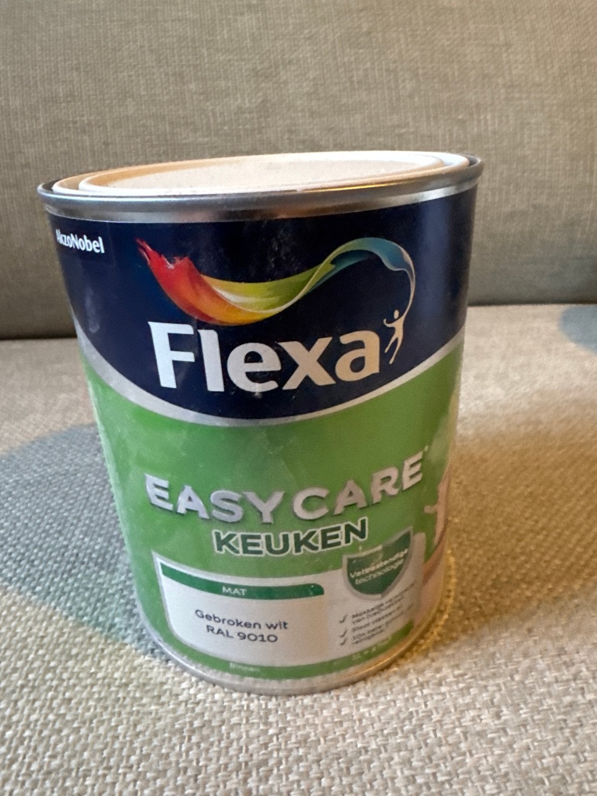 Flexa EasyCare Keuken Muurverf Mat Gebroken Wit RAL 9010, Ophalen, Wit, Nieuw, Verf
