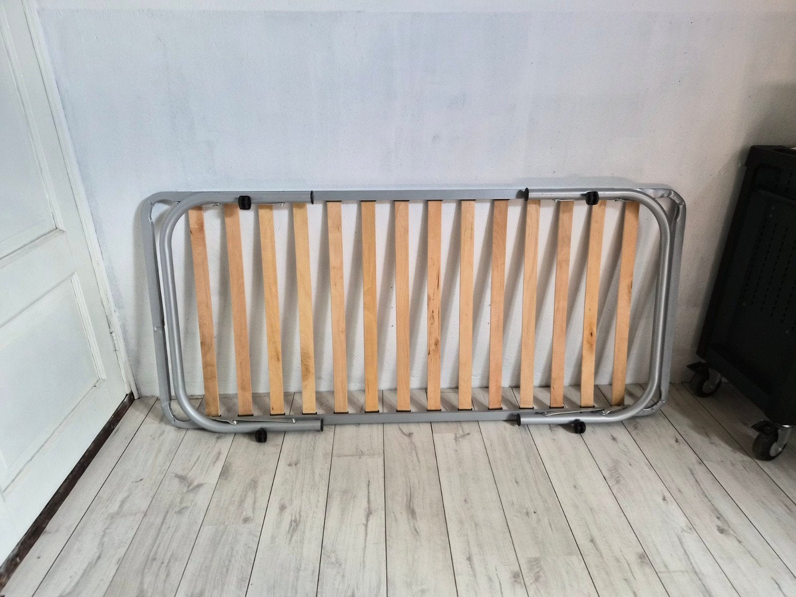Opklapbaar bedframe met lattenbodem, Ophalen, Eenpersoons, 200 cm, Metaal