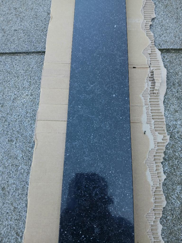 Graniet, zwart, als nieuw, gepolijst, 240x 11,5 x2 cm., Ophalen, Graniet, Overige typen, Zo goed als nieuw