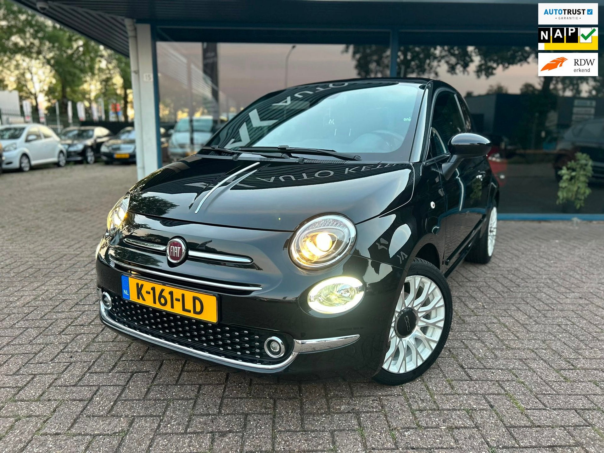 Fiat 500 1.0 Hybrid Star|Glasdak|PDC|Carplay|Netjes Onderhou, Voorwielaandrijving, Euro 6, Met garantie (alle), 4 stoelen