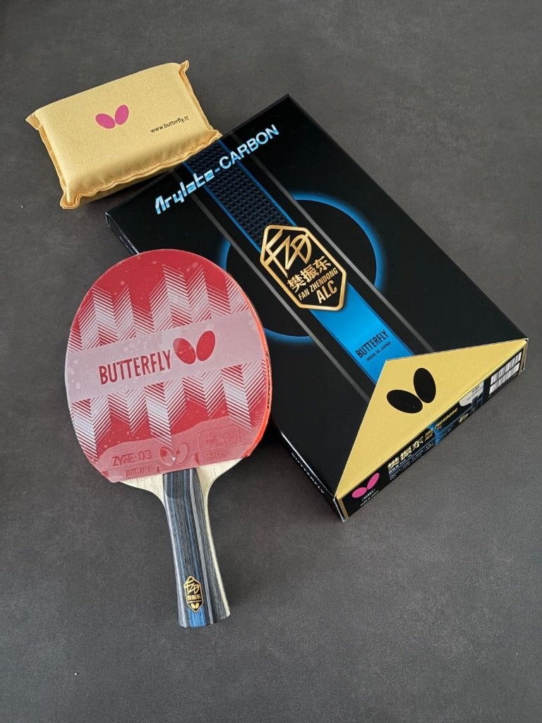 Butterfly Fan Zhendong ALC + 2x Zyre-03 2.7 mm, Sport en Fitness, Ophalen of Verzenden, Zo goed als nieuw, Net, Batje(s) of Balletje(s)