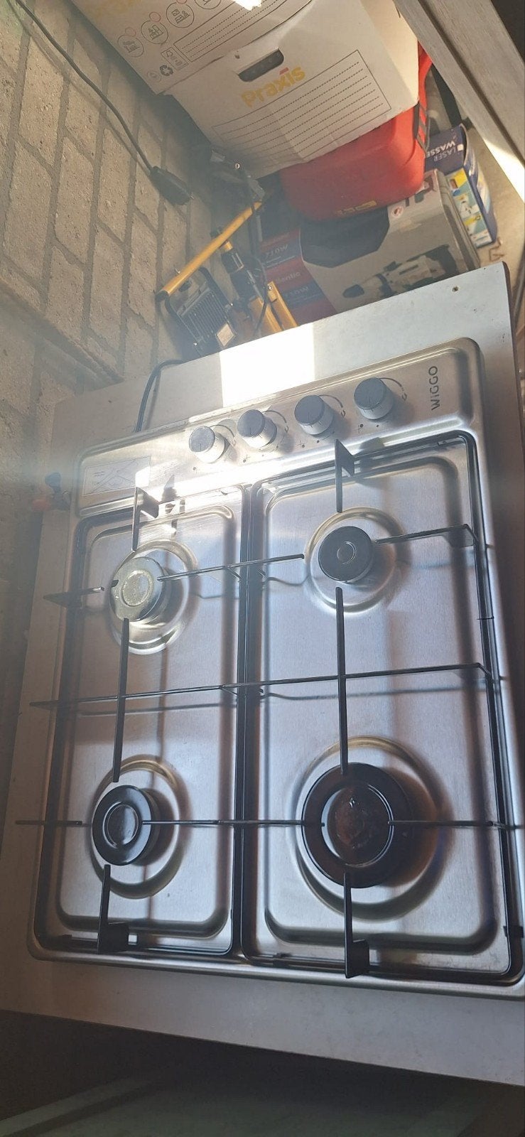 Wicco Gasfornuis 4-pits, Witgoed en Apparatuur, Fornuizen, Zo goed als nieuw, Vrijstaand, Gas, 4 kookzones, 85 tot 90 cm, 45 tot 60 cm