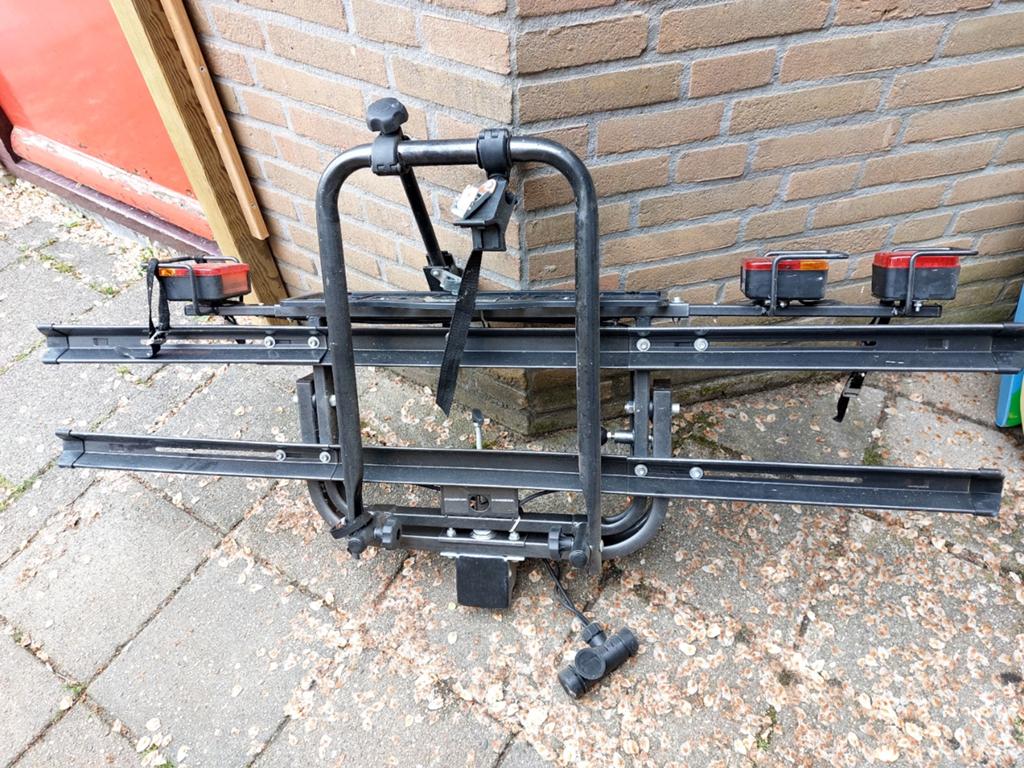 Stevige trekhaak fietsendrager voor 2 fietsen, Ophalen of Verzenden, 2 fietsen, Gebruikt, Trekhaakdrager