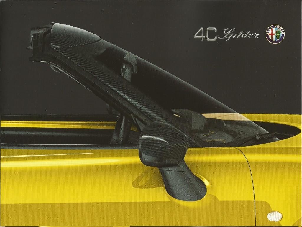Alfa Romeo 4C Spider folder, Boeken, Ophalen of Verzenden, Zo goed als nieuw, Alfa Romeo