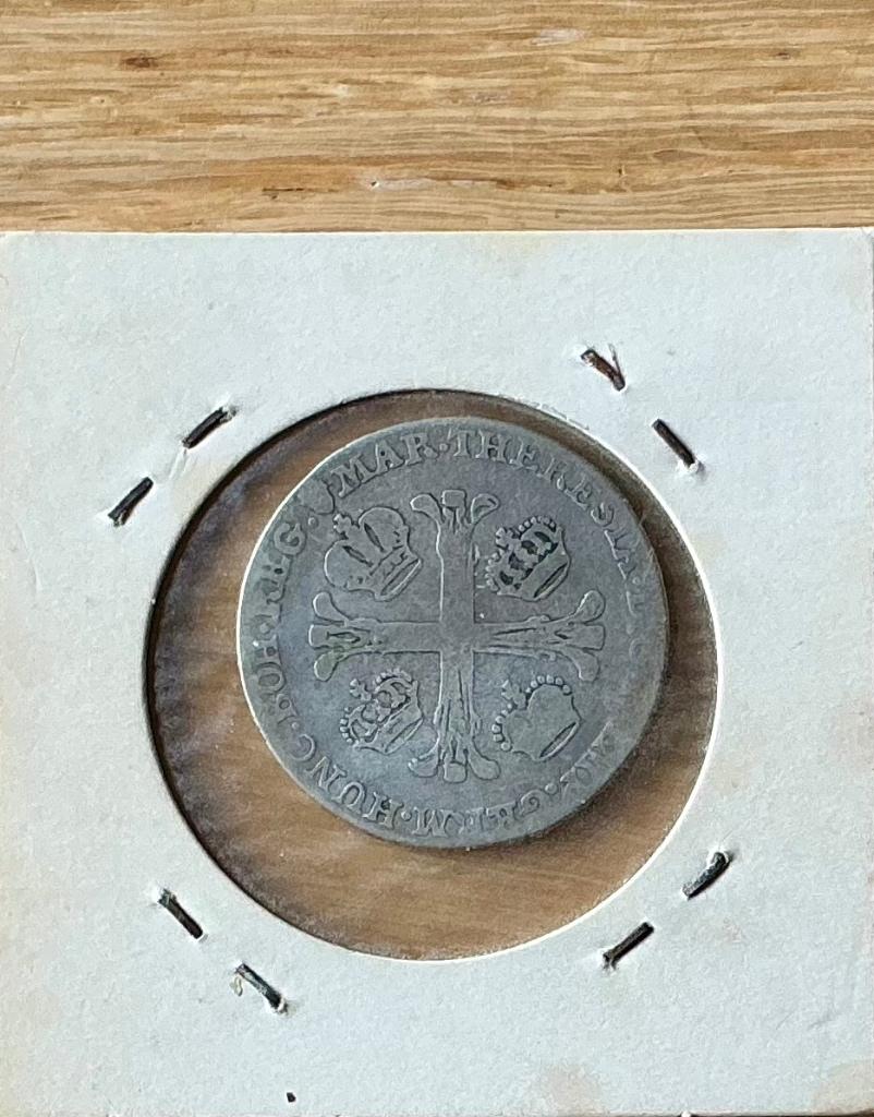 Zilveren Kronenthaler  uit 1756, Postzegels en Munten, Munten | Europa | Niet-Euromunten, Ophalen of Verzenden, Oostenrijk, Losse munt
