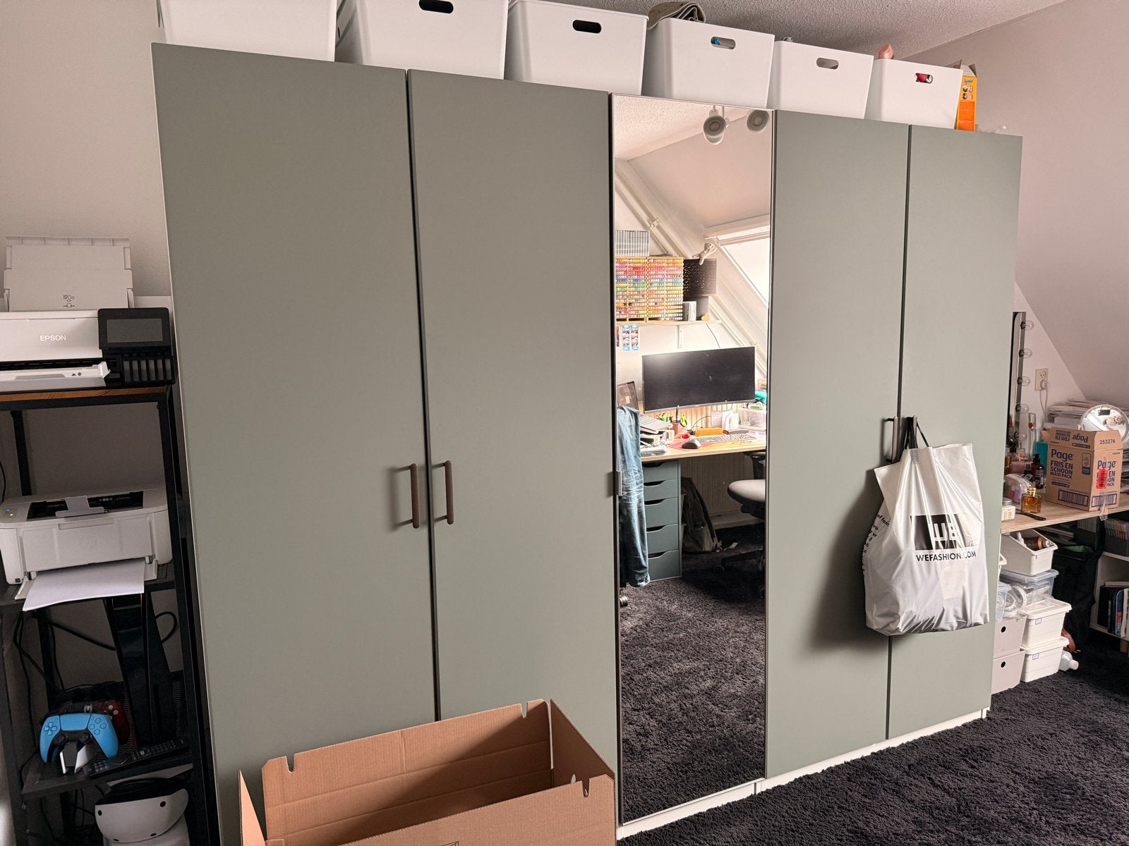Ikea pax kast in prachtige groene kleur, Ophalen, Gebruikt, 200 cm of meer, Overige houtsoorten