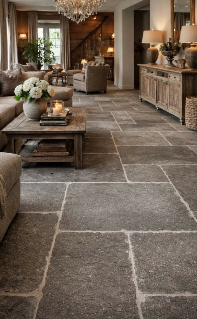 AANBIEDING! Bourgondische Dallen tegels Raw Chateau grey