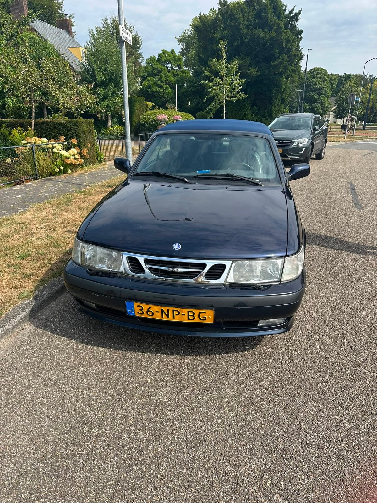 Saab 9-3 2.0 T Cabrio AUT 2003 Blauw, Zwart, 4 cilinders, Cabriolet, 75 €/maand