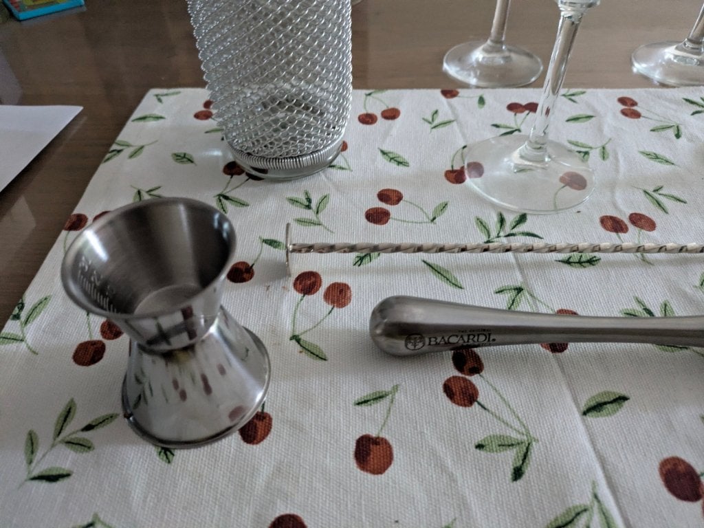 Cocktail set, Ophalen of Verzenden, Zo goed als nieuw, Glas