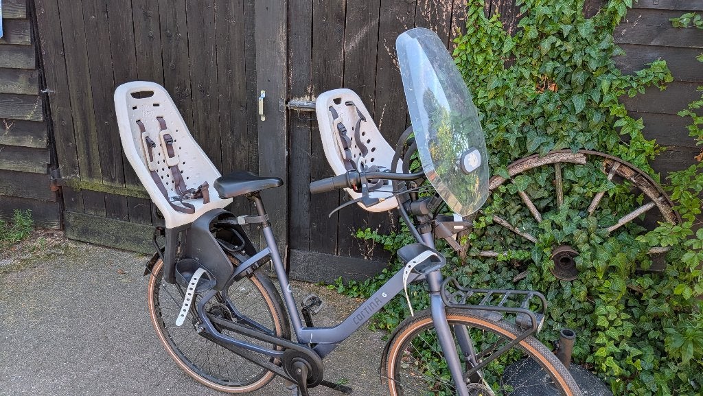 Kinderzitje voor en achter inclusief windscherm - wit, Achterzitje, Yepp, Ophalen, 15 t/m 25 kg
