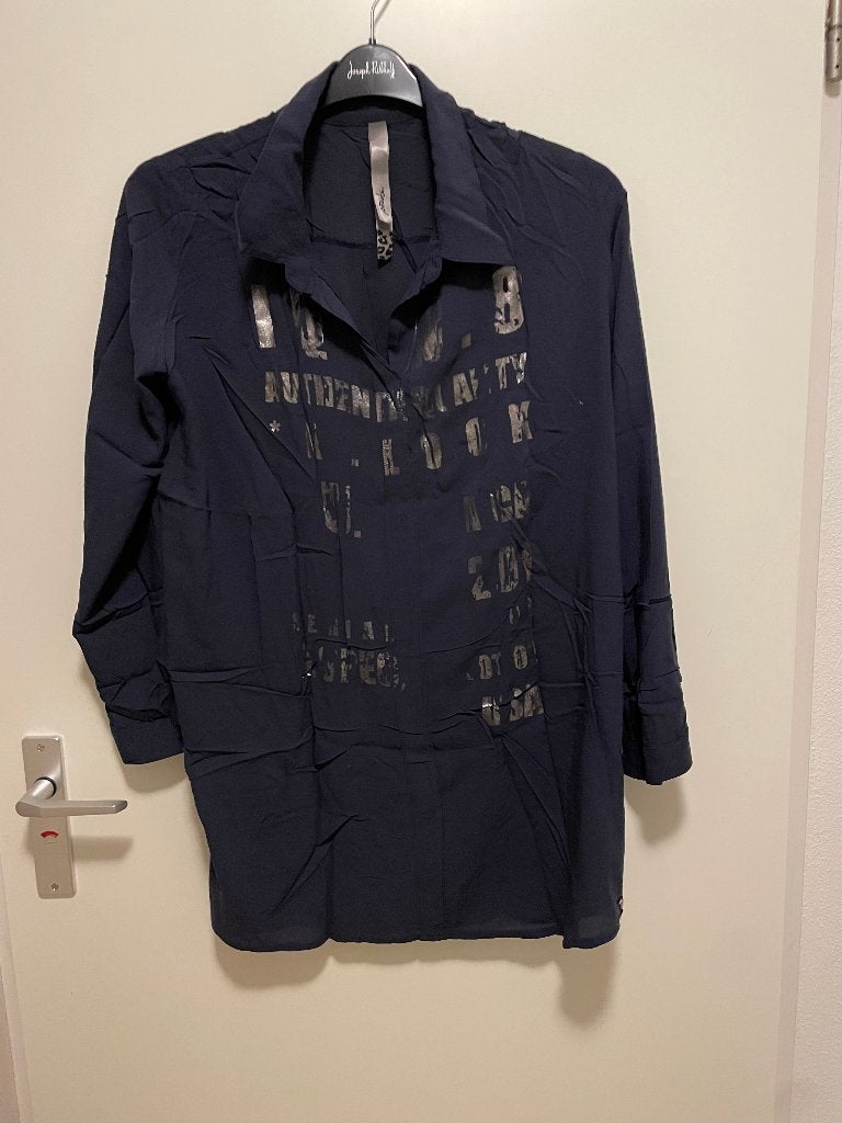 Bloes donkerblauw Poools maat 40 lang model, Maat 38/40 (M), Blauw, Ophalen of Verzenden, Zo goed als nieuw