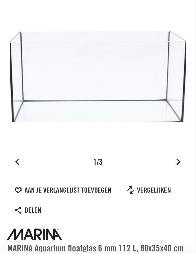 Aquarium nieuw in doos, Dieren en Toebehoren, Vissen | Aquaria en Toebehoren, Ophalen of Verzenden, Nieuw, Verlichting of Verwarming