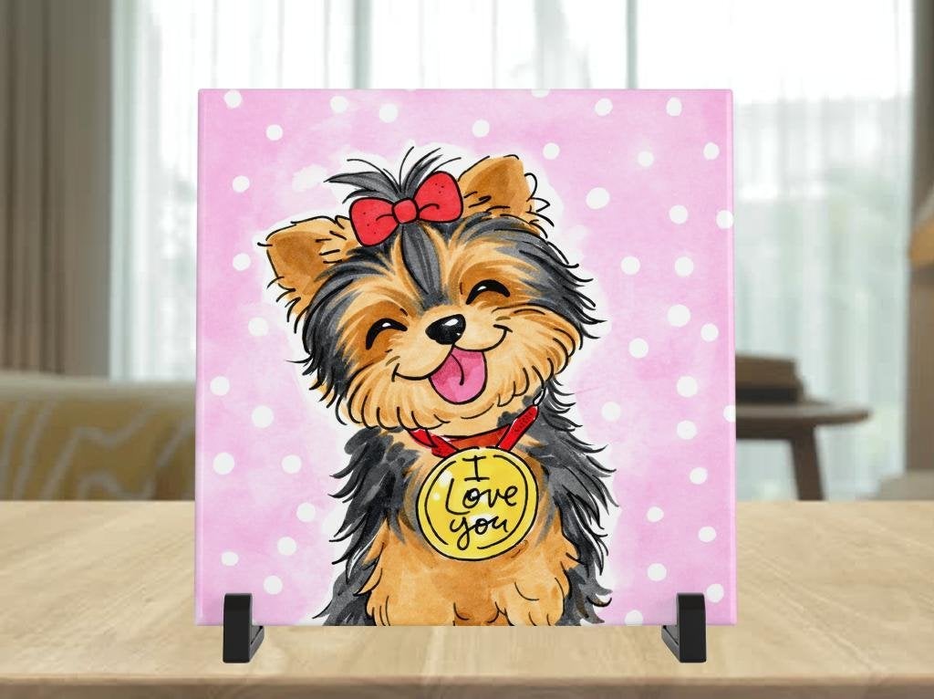 Yorkshire Terrier Tegel - Blond Stijl, Verzenden, Nieuw