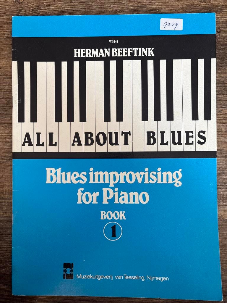 Herman Beeftink - All About Blues - Blues improvising Piano, Gebruikt, Les of Cursus, Ophalen of Verzenden, Blues