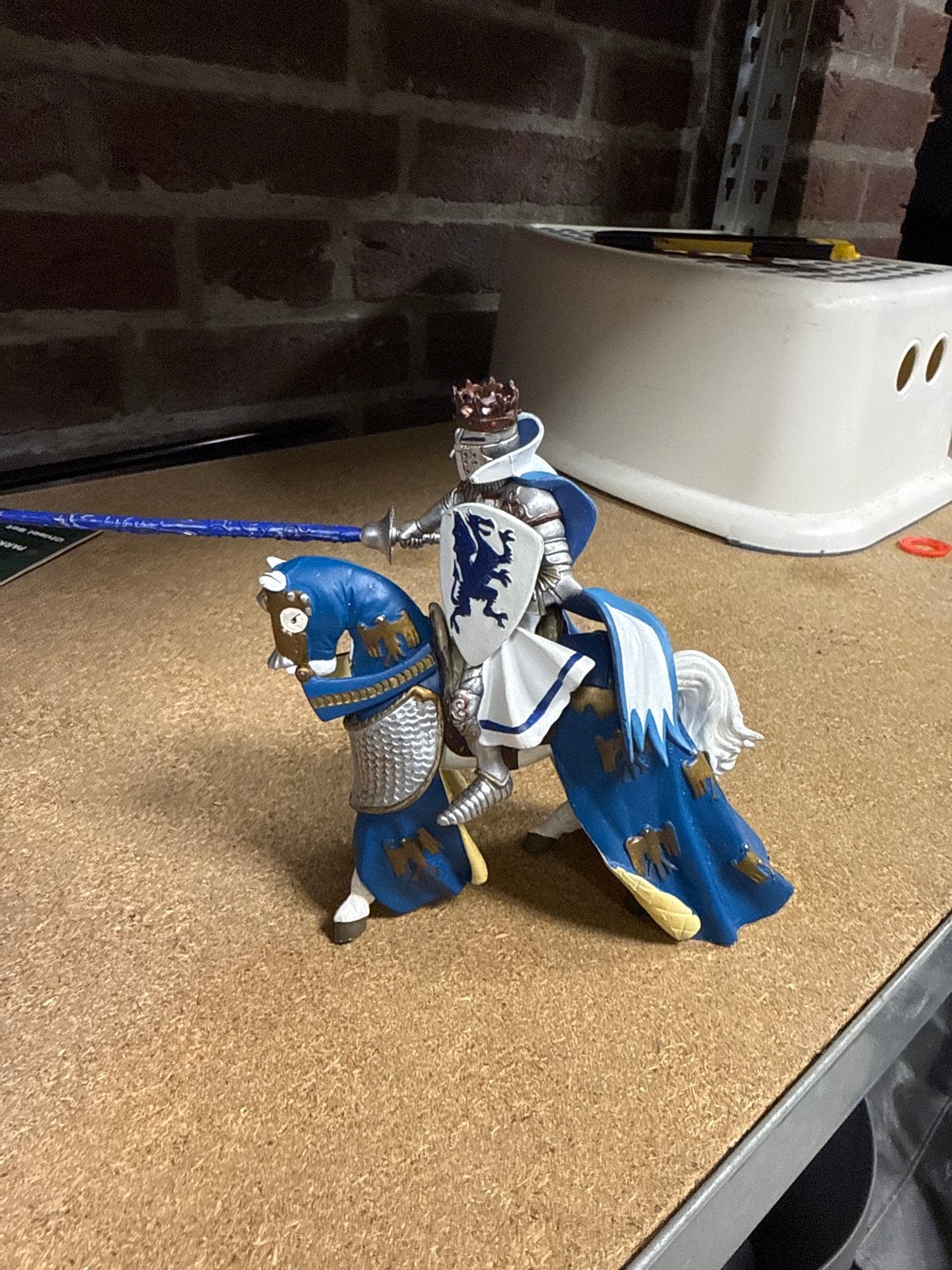 Papo Ridder met paard - Speelfiguur, Ophalen of Verzenden, Gebruikt