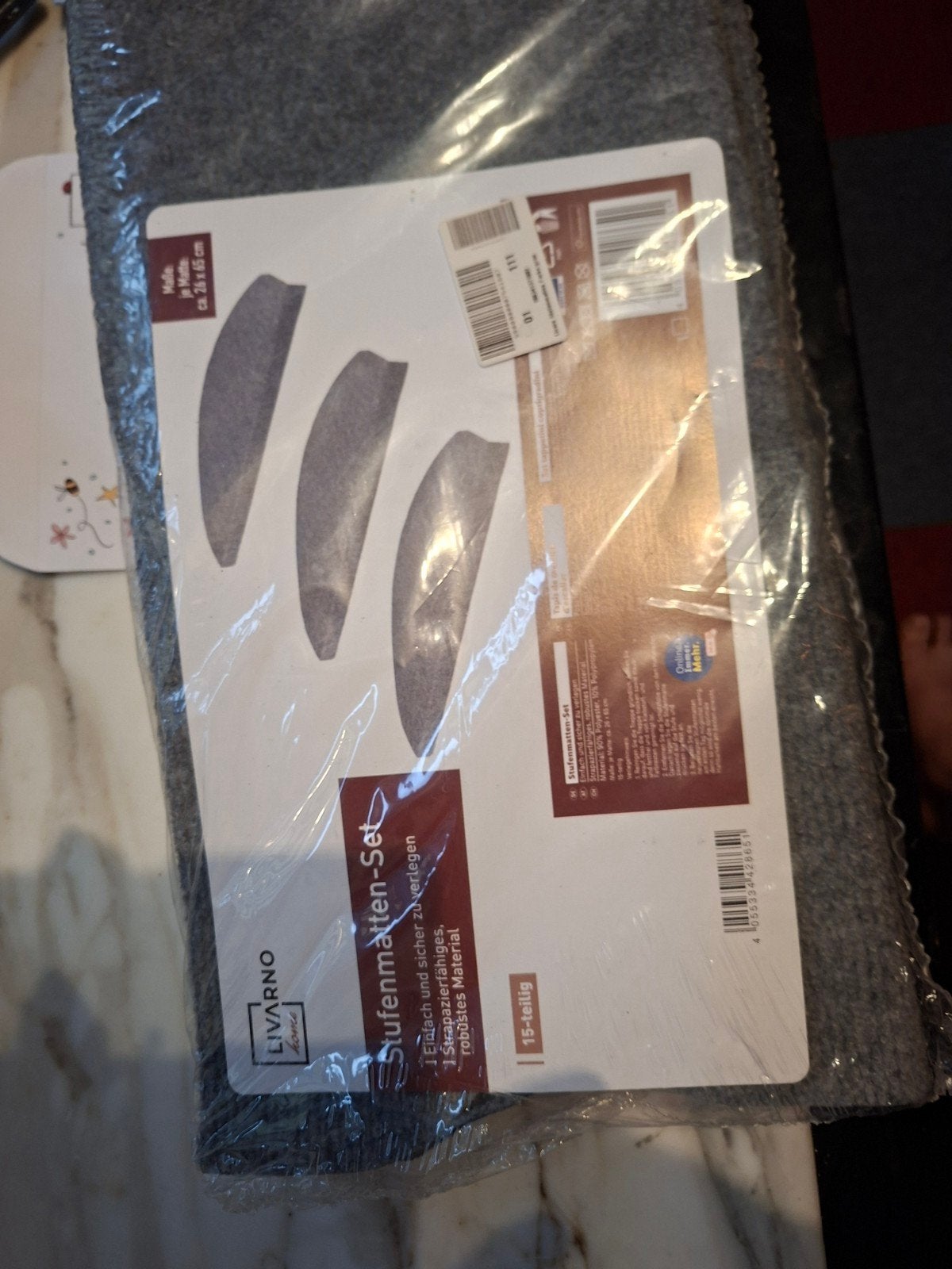 LIVARNO HOME Traptredenmatten Set - 15-delig, Grijs, Minder dan 50 cm, 50 tot 100 cm, Nieuw, Ophalen of Verzenden