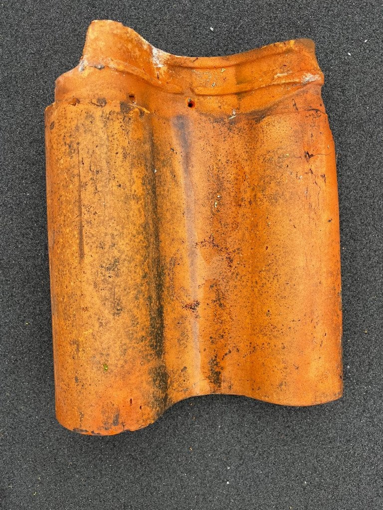 Linker gevel- cq kantpannen Gebr. Oppel ca 1950, Doe-het-zelf en Verbouw, Dakpannen en Dakbedekking, Ophalen, Gebruikt, Steen of Klei