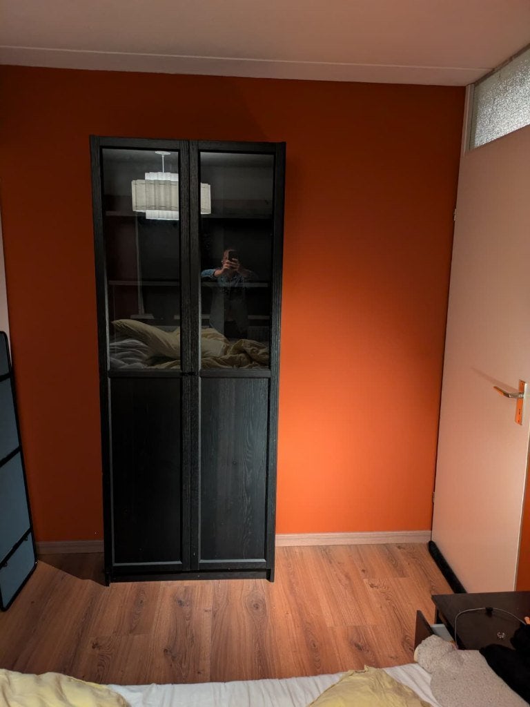 IKEA BILLIE OXBERG vitrine deur zwart boekenkast, Ophalen, Zwart, 50 tot 100 cm, 150 tot 200 cm