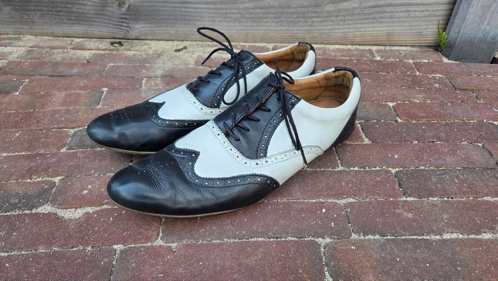 Blackstone black & white broque-like herenschoenen, maat 46, Blackstone, Zwart, Ophalen of Verzenden, Gedragen